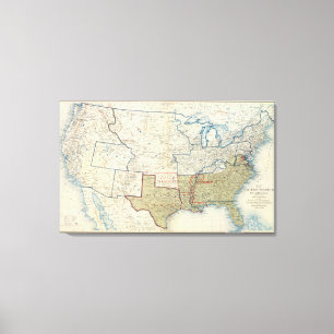 USA im Juni 1861 Leinwanddruck