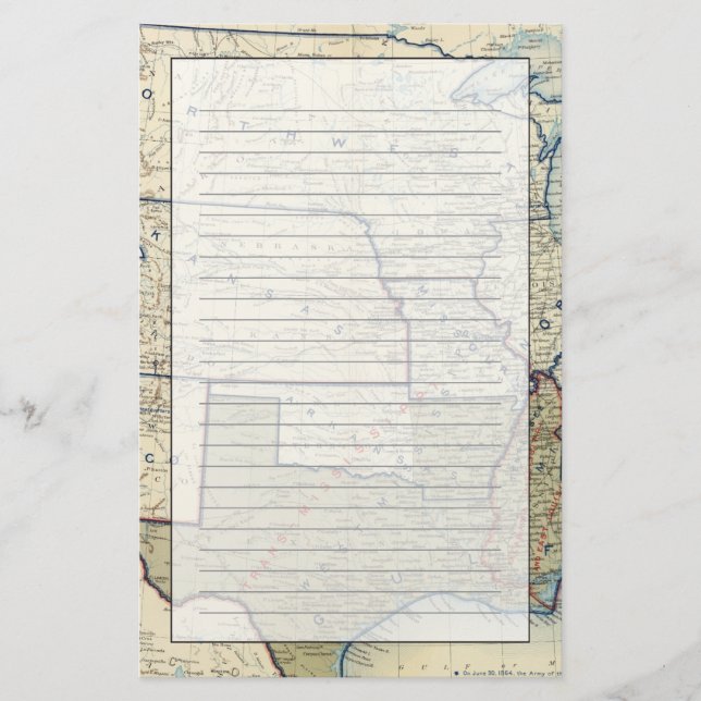 USA im Juni 1864 Briefpapier (Vorderseite)