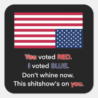 USA in Distress Quadratischer Aufkleber