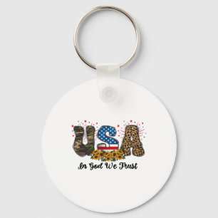 USA in Gott wir vertrauen Amerika Flag 4. Juli Pat Schlüsselanhänger