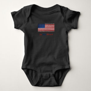 USA in meiner Herbst-USA-Flagge Baby Strampler