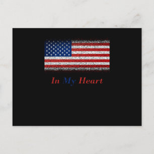 USA in meiner Herbst-USA-Flagge Postkarte