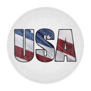 USA in Rot Weiß und Blau Amerikanische patriotisch Schneidebrett