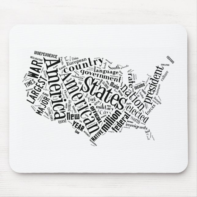 USA in Tagxedo Mousepad (Vorne)