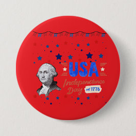 USA Independence Day Button