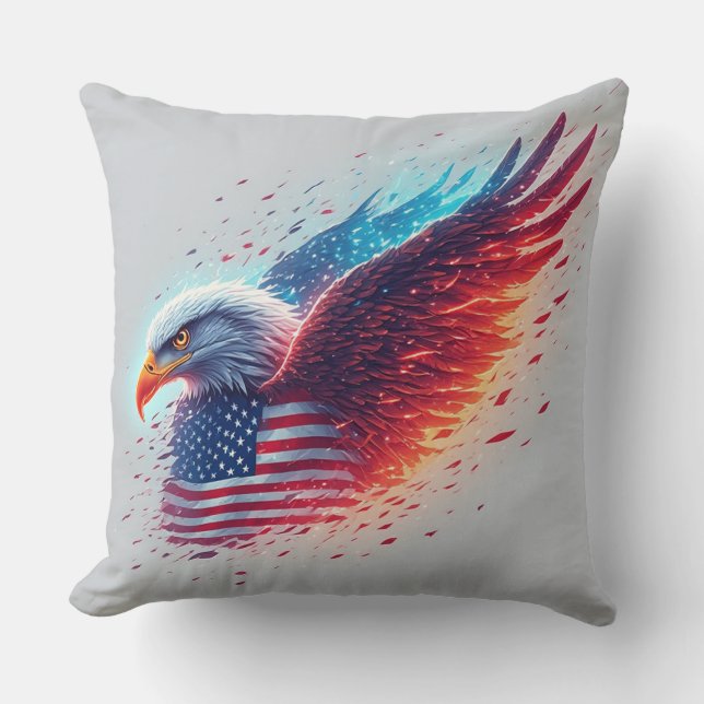 USA Independence Day Eagle Design Kissen (Vorderseite)