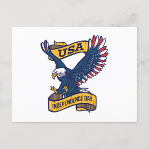 USA Independence Day Eagle Postkarte