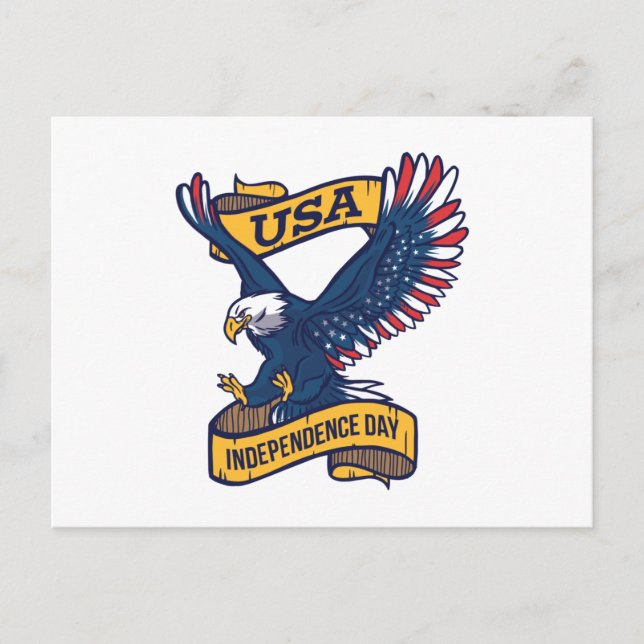 USA Independence Day Eagle Postkarte (Vorderseite)