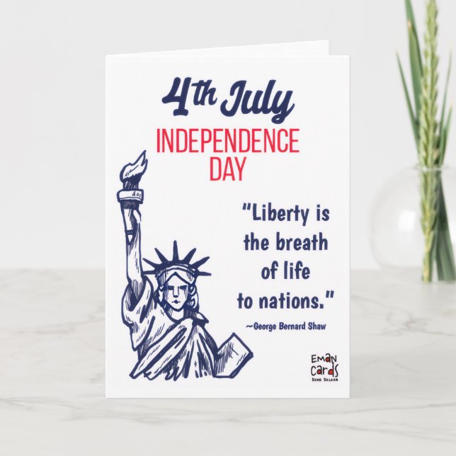 USA Independence Day - Liberty Karte (Vorderseite)