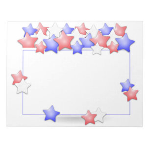 USA Independence Day Patriotic Stars American Notizblock