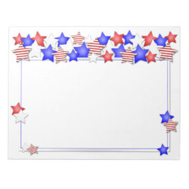USA Independence Day Patriotic Stars American Notizblock