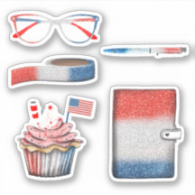 USA Independence Day-Planer-Aufkleber Set