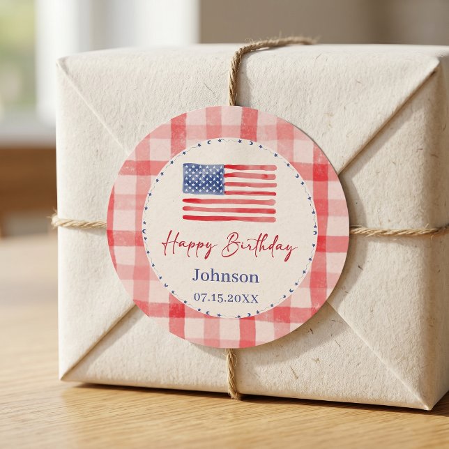 USA Independence Day Themed Birthday Sticker (Von Creator hochgeladen)