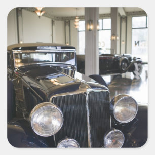 USA, Indiana, Auburn: Auburn, Cord, Duesenberg 6 Quadratischer Aufkleber
