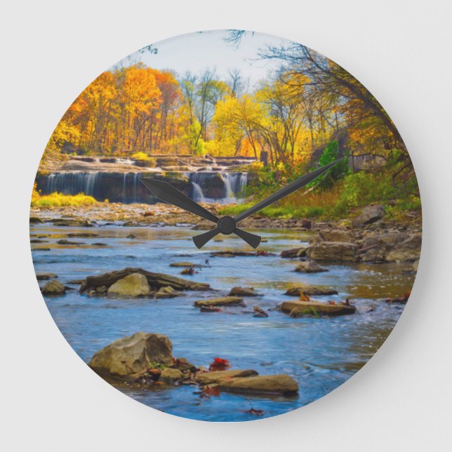 USA, Indiana. Cataract Falls Staat Recreation Große Wanduhr (Vorderseite)