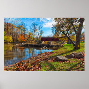 USA, Indiana, Cataract Falls Staat Recreation Poster