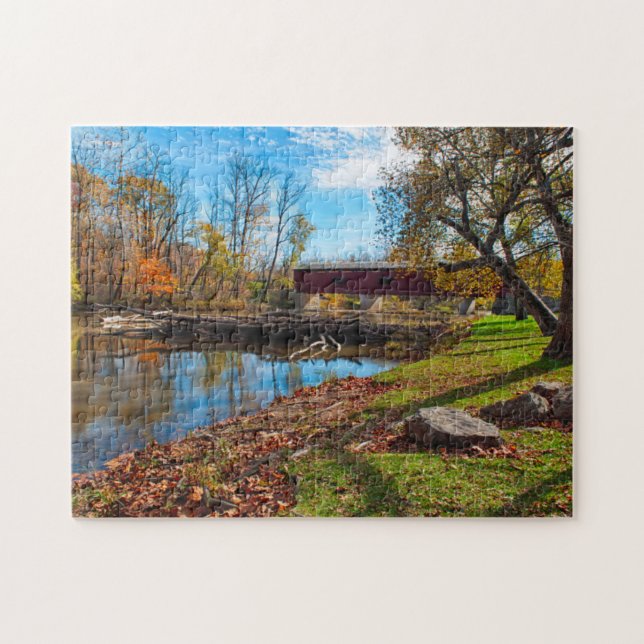 USA, Indiana, Cataract Falls Staat Recreation Puzzle (Horizontal)