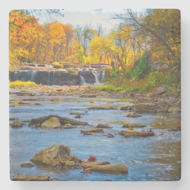 USA, Indiana. Cataract Falls Staat Recreation Steinuntersetzer (Vorderseite)