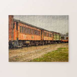 USA, Indiana. Das North Mudson Railroad Museum Puzzle