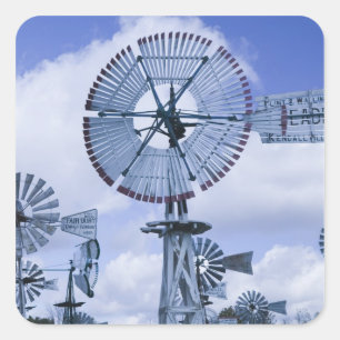 USA, Indiana, Kendallville: Mitte, Amerika 2 Quadratischer Aufkleber