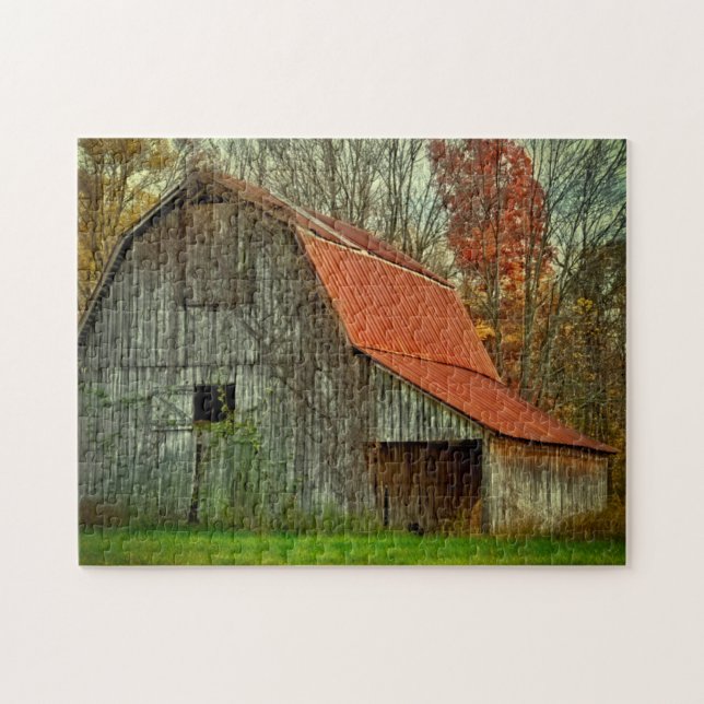 USA, Indiana. ländliche Landschaft, weinberankte Puzzle (Horizontal)
