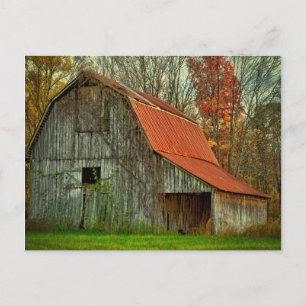 USA, Indiana. ländliche Landschaft, weinberankte S Postkarte