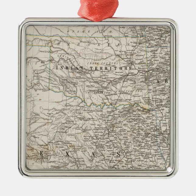 USA-indisches Südgebiet Silbernes Ornament (Vorne)