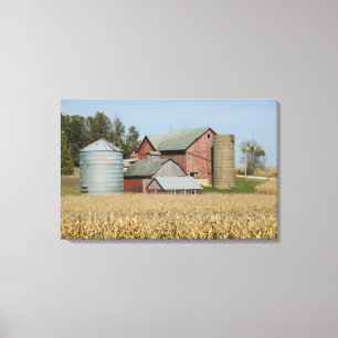 USA, IOWA, Froelich: Alte Farm Leinwanddruck