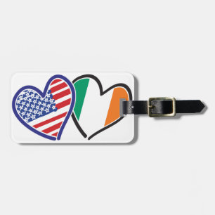 USA Ireland Heart Flags Gepäckanhänger