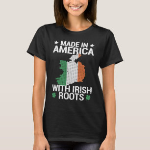 USA Irland Flaggencharakter in Amerika mit Irland T-Shirt