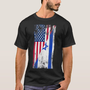 USA Israel Flaggen - USA, Israel T-Shirt