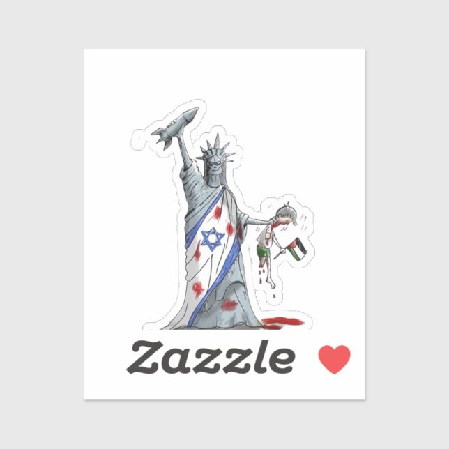 Usa Israël Genocide Aufkleber frei Palestine Gaza (Blatt)