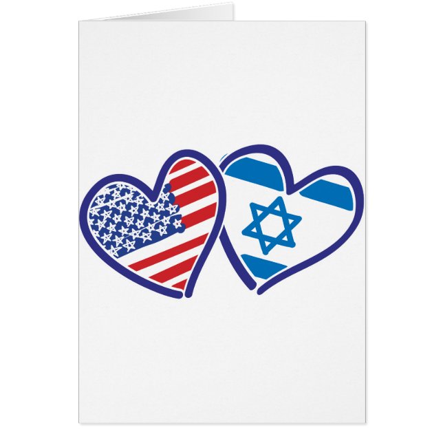 USA Israel Heart Flags (Vorne)