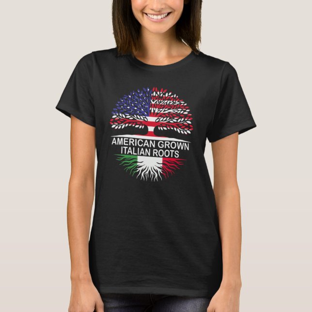 USA & Italien Flaggen Amerikanische Grossstädte It T-Shirt (Vorderseite)