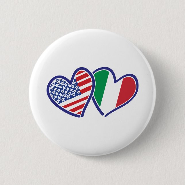 USA - Italien - Liebe Button (Vorderseite)