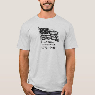 USA-Jubiläums-T-Shirt Basic Black Ink no fluff T-Shirt