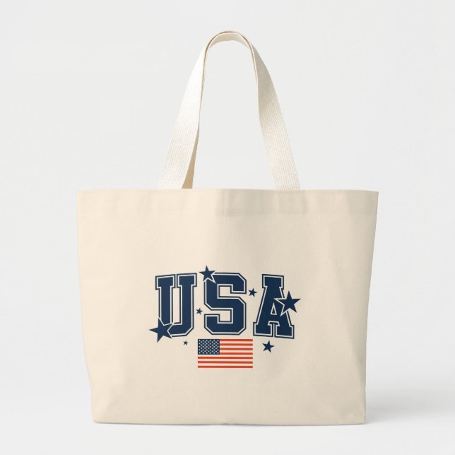 USA Jumbo Tote Bag Stoffbeutel (Vorne)