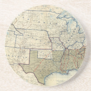 USA Juni 1864 Sandstein Untersetzer