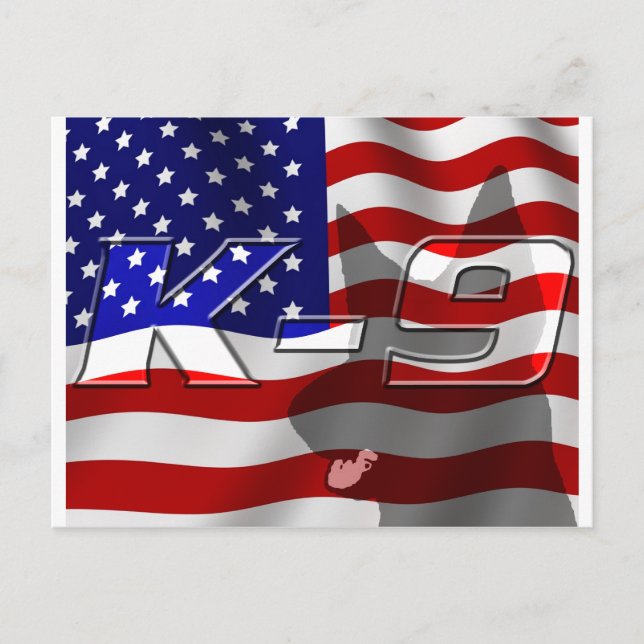 USA K9 Design Postkarte (Vorderseite)