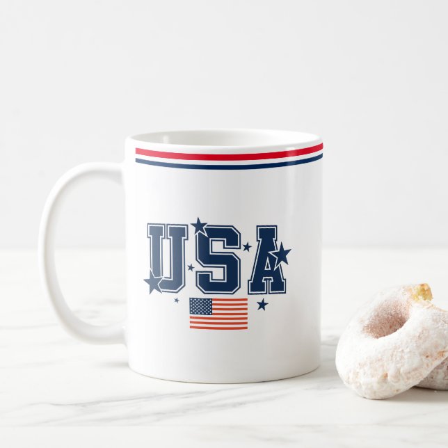 USA-Kaffeetasse Kaffeetasse (Mit Donut)