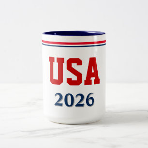 USA-Kaffeetasse Zweifarbige Tasse