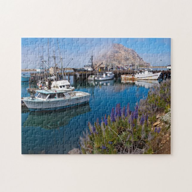 USA, Kalifornien. Boote in Morro Bay Puzzle (Horizontal)