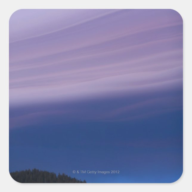 USA, Kalifornien, Lake Tahoe, Landschaft mit Quadratischer Aufkleber (Vorderseite)