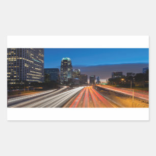 USA, Kalifornien, Los Angeles, 110 Freeway 2 Rechteckiger Aufkleber