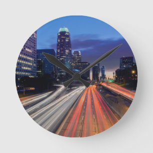 USA, Kalifornien, Los Angeles, 110 Freeway Runde Wanduhr