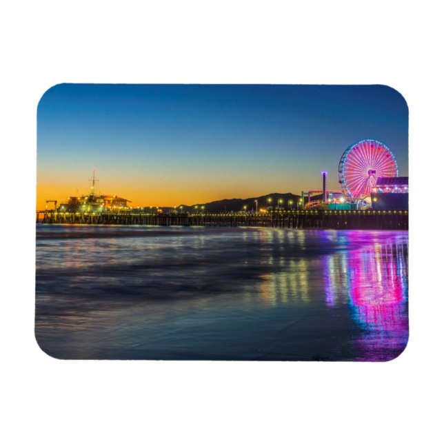 USA, Kalifornien, Los Angeles, Santa Monica Pier Magnet (Horizontal)