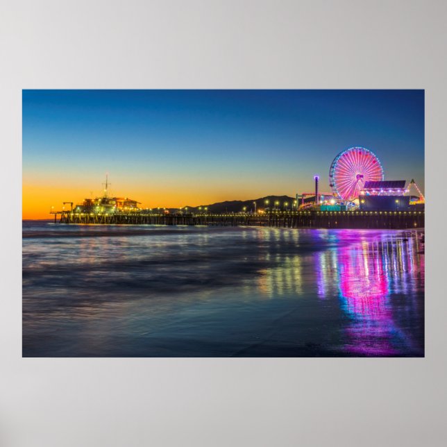 USA, Kalifornien, Los Angeles, Santa Monica Pier Poster (Vorne)