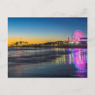 USA, Kalifornien, Los Angeles, Santa Monica Pier Postkarte