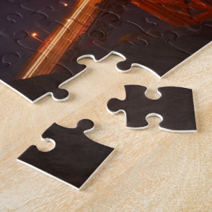 USA, Kalifornien, Marin. Mondaufgang über der Puzzle