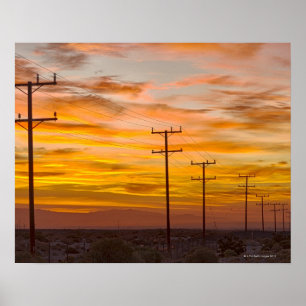 USA, Kalifornien, Palm Springs, Power, Linie 2 Poster
